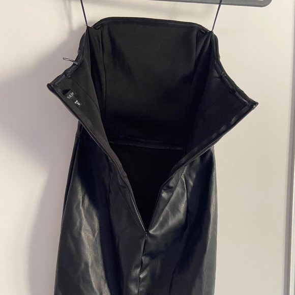 Dynamite - Leather Mini Dress in Black - Picture 6 of 9